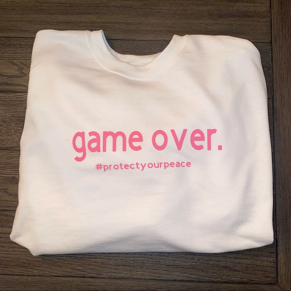 game over. #protectyourpeace crewneck sweatshirt S, M, L - Picture 3 of 6